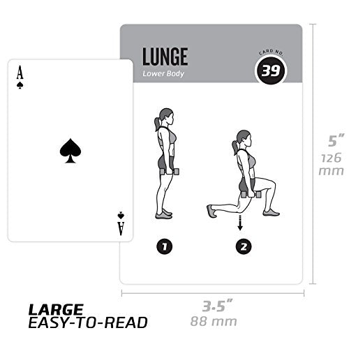Dumbbell Workout Cards, Instructional Fitness Deck for Women & Men, Beginner Fitness Guide to Training Exercises at Home or Gym (Dumbbell, Vol 1) - style: Dumbbell Vol1