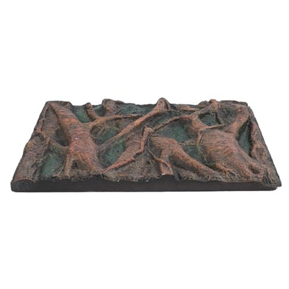 Foam Aquarium Background 3D Fish Tank Background with Lifelike Rock Design for Bearded Dragon Chameleon (H)
