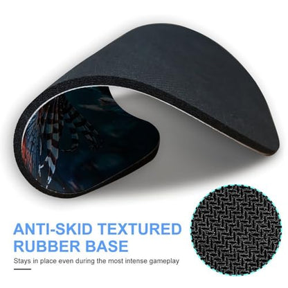 Fish in Fish Tank Mouse Pad with Non-Slip Rubber Base,Small Round Mousepad 7.8" Diameter,Mouse Mat for Computers, Laptop, Gaming, Office & Home