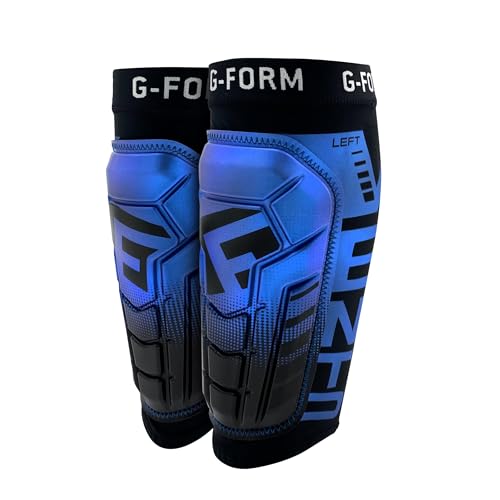G-Form Pro-S Vento Soccer Shin Guard - Machine-Washable Performance Shin Guards - Flexible SmartFlex Pads - Lightweight, Low-Profile Soccer Gear - color: Sapphire Blue, size: Adult Large