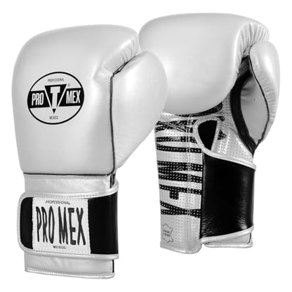 Title Boxing Pro Mex Professional Edge Training Boxing Gloves - color: Silver, size: 14 oz