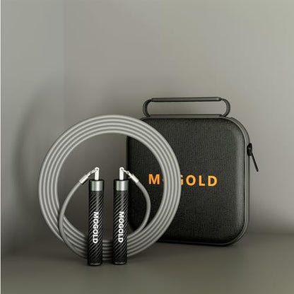 Weighted Jump Rope, 1LB - 3 Pre-Sized Lengths (M/L/XL) for Perfect Fit, No Adjustment Needed! Ergonomic Faux Leather Handle for HIIT, Strength, Cardio & Fat Burn - size: M - 8'4(User Height 5'4" - 5'7")