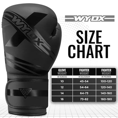 WYOX Boxing Bundle – Focus Mitts & Adult Boxing Gloves Set, Curved Punch Pads, MMA Training Gear for Muay Thai, Kickboxing, Sparring, Punching Bag Workout Equipment