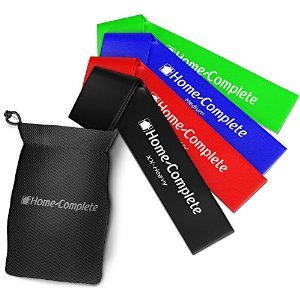 Resistance Bands for Working Out - Workout Band Loop - Exercise Bands with 4 Levels for Toning, Stretching or Physical Therapy by Home-Complete - size: 4 Pack
