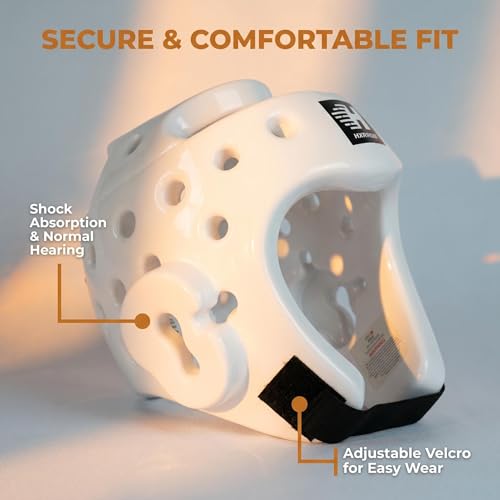 Taekwondo Sparring Head Guard, Competition Protection Headgear for Taekwondo, Karate and Martial Arts - color: white, size: Small