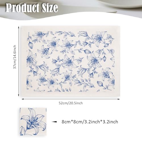 SUPERDANT 5PCS Lilies Underglaze Paper Transfer Flowers Transfer Paper for Clay Ceramic Porcelain Under Glaze Transfers for Pottery Enamel Decals Blue Underglaze Decal Papers Handcrafted Gifts - style: Lilies