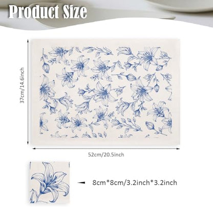 SUPERDANT 5PCS Lilies Underglaze Paper Transfer Flowers Transfer Paper for Clay Ceramic Porcelain Under Glaze Transfers for Pottery Enamel Decals Blue Underglaze Decal Papers Handcrafted Gifts - style: Lilies