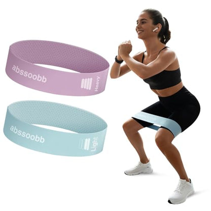 2-Pack Wide Heavy Resistance Bands, 25/50 lb, for Glutes & Legs