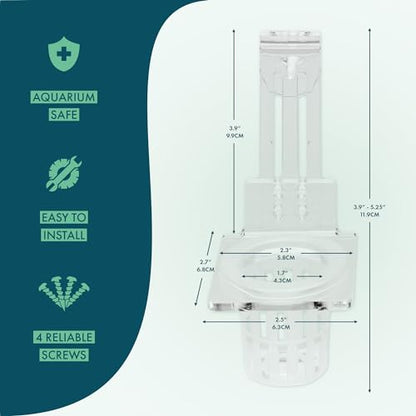 Upgraded Acrylic Adjustable Clear Aquarium Plant Holder, Premium Aquarium Planter, Sturdy Aquarium Pothos Holder for Optimal Plant Growth (Small)