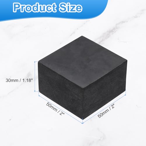 uxcell 16Pcs Rubber Anti Vibration Pads, 2" x 2" x 1.2" Square Rubber Shock Absorbing Washer Pads, Non-Skid Protector Mat for Washer Dryer Air Conditioner Compressor