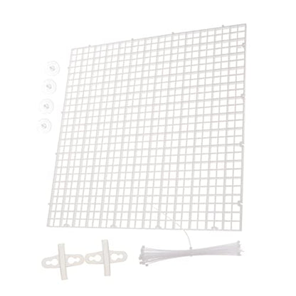Abaodam 1set Aquarium Divider Panel Fish Tank Isolation Grid Suction Clips Mesh for Breeding and Compartmentalization for Fish Use