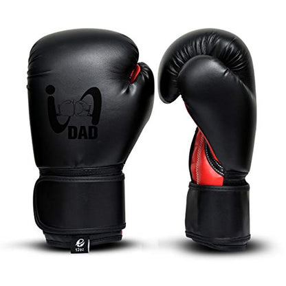 Ultimate - I Boxing Dad - Kids Boxing Gloves MMA Boxing Muay Thai Bag Work - color: Black Red, size: 4 Oz