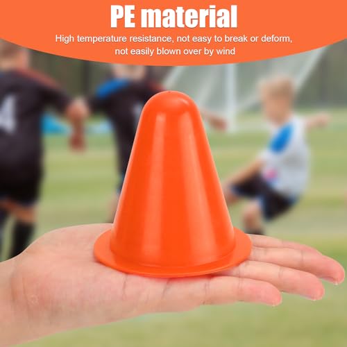 XIHIRCD 20pcs Soccer Cones, 3.15 Inch Mini Practice Cones Sports Cones - color: Orange