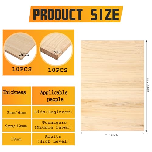 Geetery Karate Wood Breaking Boards Martial Arts - size: 3mm/ 6mm