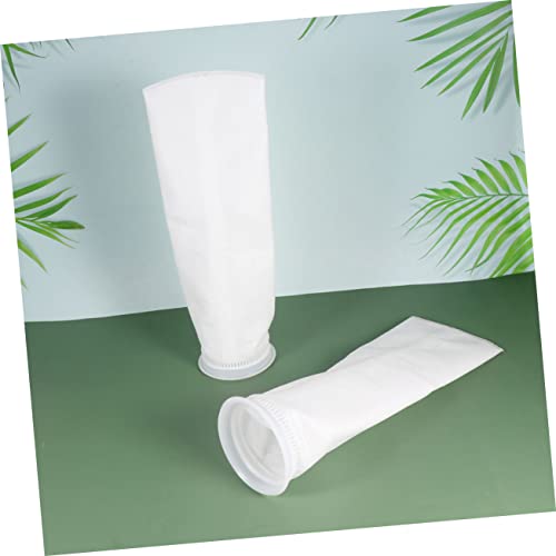 2pcs Sump Felt Sock Bag for Fish Tanks White Mesh Replacement for Mechanical Filtration Removes Food Organic Waste - size: 200um