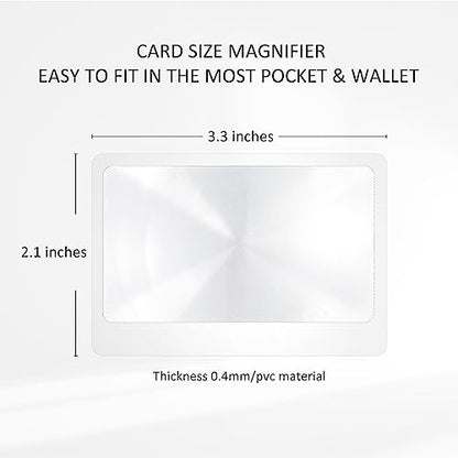 MAGDEPO 3X/5X Rectangular Large Handheld Magnifying Glass Bifocal Magnifier Acrylic Lens for Senior, Low Vision Reading Small Texts on Bottle, Labels, Menus, Hobbies