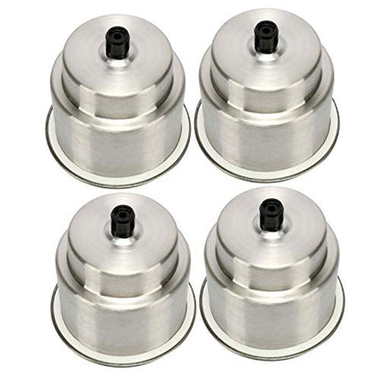 Amarine Made Pack of 4 Stainless Steel Cup Drink Holder with Drain Marine Boat Rv Camper