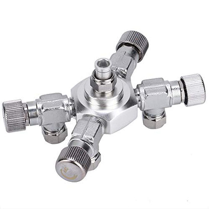 Zerodis CO2 Splitter Multi Ways Distributor CO2 Multi Pass Splitter Aquarium Regulator CO2 Splitter Valve for Fish (4 Ways)