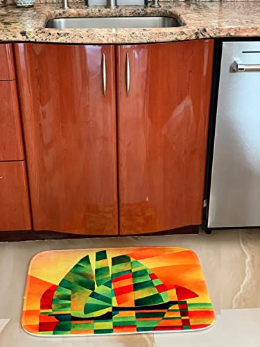 3dRose Bathroom Bath Rug Mat - Image of Martial Arts Fighter. The Art of Muay Thai. Fight Pride Alexis Design - Vintage