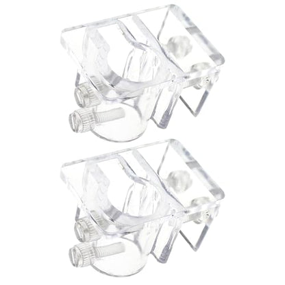 TAODAN 2PCS Acrylic Aquarium Hose Retention Bracket 57x40x35mm Fish Tank Hose Fixing Clamp for Securing Pump Pipe