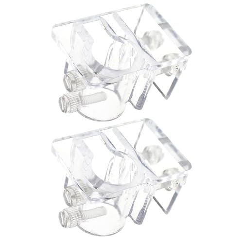 TAODAN 2PCS Acrylic Aquarium Hose Retention Bracket 57x40x35mm Fish Tank Hose Fixing Clamp for Securing Pump Pipe