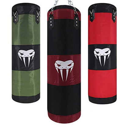 SOTF Heavy Bag Boxing Set Punching Bags for Adults Heavy Duty Hanging Punching Bag Unfilled - color: Black, size: length 120cm