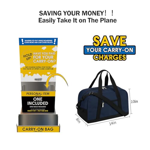 Apenze Small Gym Bag 14 inch Duffel Bag - color: Navy Blue