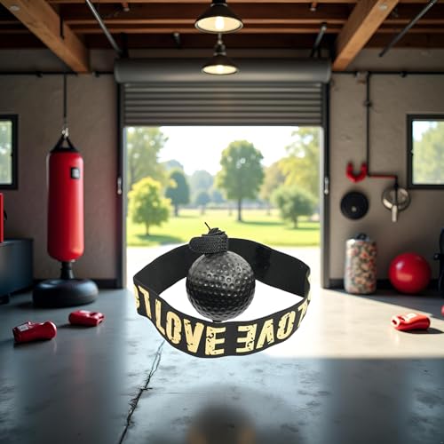 Boxing Ball Equipment - Boxing Training Ball, Boxer Reflex Ball, Boxing Reflex Ball Headband Set, Beginners Friendly Reflex Ball Headband, Boxing Trainer Boxing Gym Equipment Other Sports - color: Black