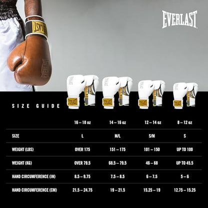 Everlast Everlast Classic Training Glove - color: WHITE, size: 16OZ