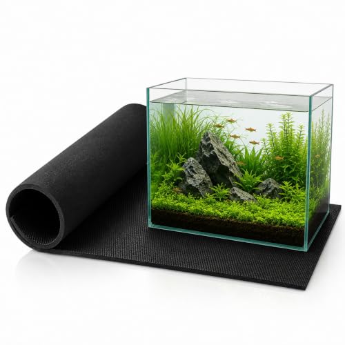 Aquarium Leveling Mat, 6 mm EVA Foam Fish Tank Pad, Textured Anti-Slip Aquarium Base Mat, Water-Resistant Cushion Pad for Glass Aquariums, Planted Tanks, Stands, Shelves (15-3/4 x 9-13/16 in) - size: 15-3/4 x 9-13/16 in
