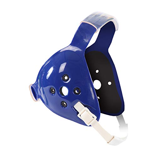 Matman Halo Adult Wrestling Headgear for Men | Old-School Hard Shelled Wrestling Ear Guard for BJJ, MMA, & Grappling | Low-Profile Design - color: Royal