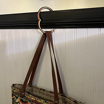 Clipa Bag Hangers The Ring that Opens into a Hook, Closes Automatically - color: Polished Copper