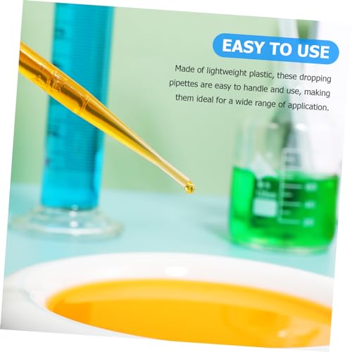 100pcs Plastic Dropper Pipettes Transfer Pipettes for Aquarium Feeding Graduated Dropping Read Scale Laboratory and Classroom Use