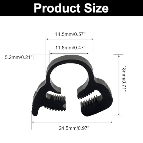 Murtenze 20 Pack Double Gripping Nylon Hose Clamps, Adjustable Plastic Snap Grip Hose Clamps for Connecting Fastening Pipes (8.1-8.6mm (5/16inch)) - size: 8.1-8.6mm (5/16inch)-20Pcs