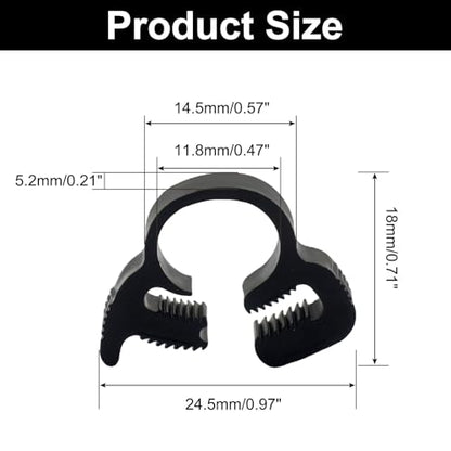 Murtenze 20 Pack Double Gripping Nylon Hose Clamps, Adjustable Plastic Snap Grip Hose Clamps for Connecting Fastening Pipes (8.1-8.6mm (5/16inch)) - size: 8.1-8.6mm (5/16inch)-20Pcs