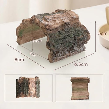 Betta Log Floating Aquarium Hideout Small Cave Decor for Fish Snail Reptile Hiding Spots Terrarium Logs, Beta Fish Hides Hollow Tree Trunk Decoration for Tanks Hide Spaces