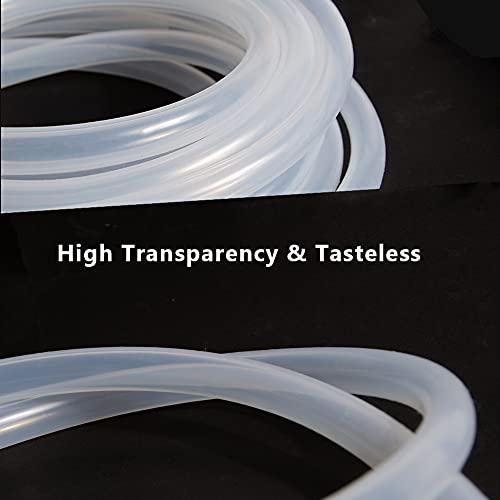 Feelers Silicone Tubing, Food Grade Pure Siliconce Hose 4mm ID 6mm OD 3.3ft, High Temperature Resistant Flexible Hose for Water Air Pump, Aquarium, Home Brewing, Kitchen - size: 4mm-6mm, style: 3.3 Feet