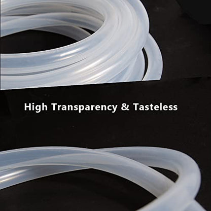 Feelers Silicone Tubing, Food Grade Pure Siliconce Hose 1" ID 1-1/4" OD 3.28ft, High Temperature Resistant Flexible Hose for Water Air Pump, Aquarium, Home Brewing, Kitchen