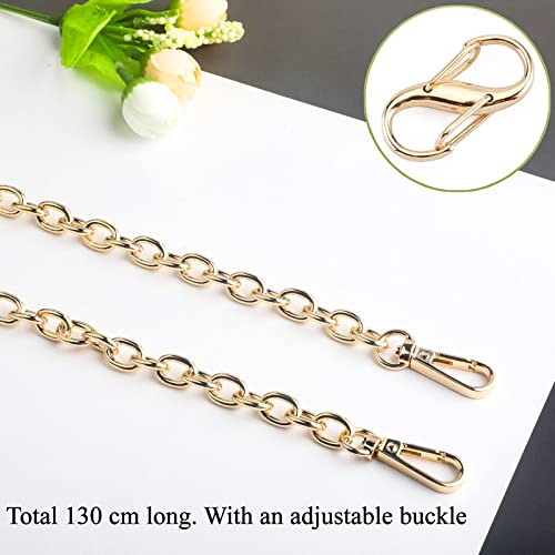 Beaulegan Purse Chain Strap Replacement, 51 inches Gold - color: Gold