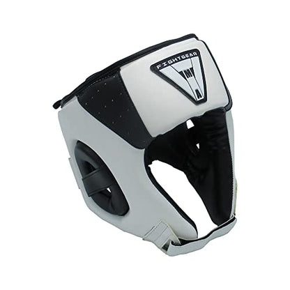 TMA Adult Headgear for Boxing, MMA Training and Kickboxing, Helmet for Sparring, Muay Thai and Taekwondo - color: White