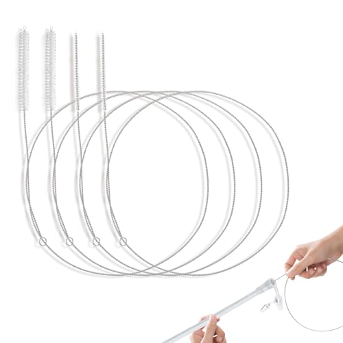 4 Pcs Extra Long Pipe Cleaners,Straw Cleaner Brush Extra Long,Tube Cleaning Brush Suitable for Cleaning Feeding Tubes - size: 4 PCS