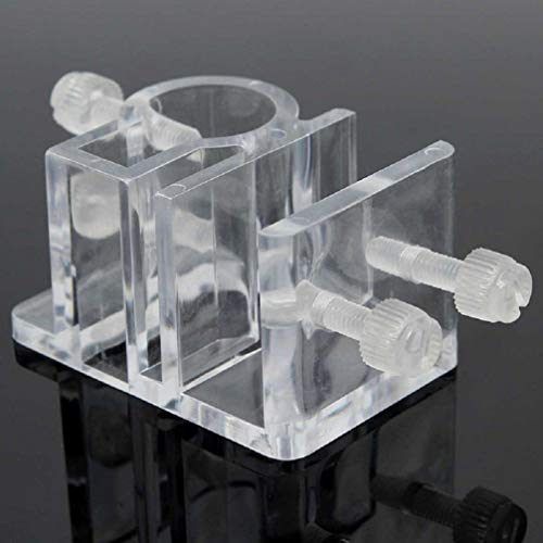 POPETPOP Aquarium Tube Holder,Pack of 4 PCS Acrylic Tube Holder-Aquarium Water Clip Water Tube Clamp Fixed Clip Fish Tank Holder Clamp