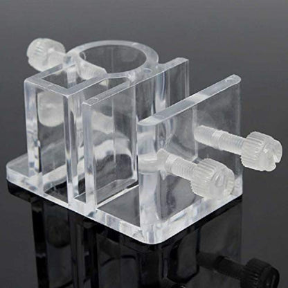 POPETPOP Aquarium Tube Holder,Pack of 4 PCS Acrylic Tube Holder-Aquarium Water Clip Water Tube Clamp Fixed Clip Fish Tank Holder Clamp