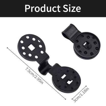 100pcs Shade Cloth Clips, Plastic Round Heavy Duty Lock Grip for Sun Shade Sunshade Net Tarp Clamps Anti Bird Netting Garden & Greenhouse Cover Secure Windproof Reusable Fabric Accessories (Black)