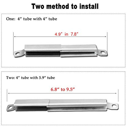 4 Pack 304 Stainless Steel Carryover Tubes - Universal Gas Grill Crossover Tube Replacement for Charbroil, Nexgrill 5-Burner & Most 4-5 Burner Grills
