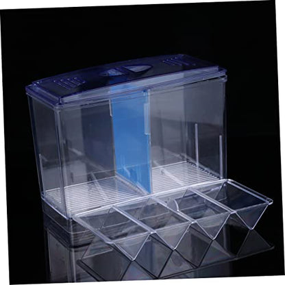 Abaodam Transparent Functional Fish Breeding Tank Betta Habitat Box Independent Incubator for Fry with Easy Cleaning Durable Material Prevents Adult Fish