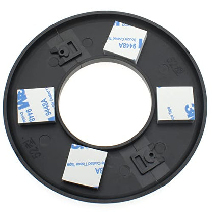 4 Pcs 2.0 Inch Wall Split Flange ABS Round Escutcheon Plate Wall-Mounted Self-Adhesive Water Pipe Cover for Water Pipe Faucet Decoration Accessories, Black