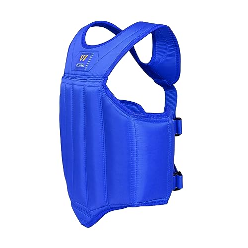 Wesing Martial Arts Muay Thai Boxing Chest Protector MMA Sanda Chest Guard - size: X-Large, style: Blue