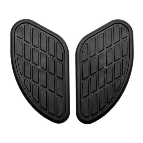 Kucehiup Motorcycle Fuel Tank Knee Pad, Vintage Tank Side Panels Protector Stickers Universal Gas Petrol T-a-n-k Knee Pads(Black) - color: Black