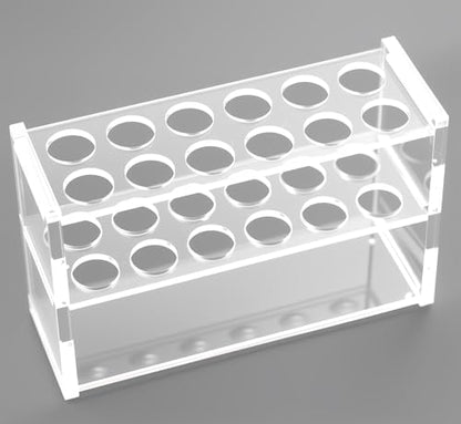 12 Sockets Clear Acrylic Test Tube Rack 10ML Test Tubes,Plastic Centrifuge Tube Holder Stand - color: 10ml(12 Sockets)